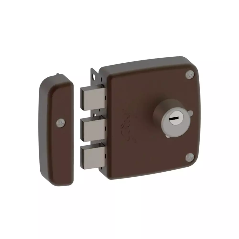 Godrej Reversible Pin Cylinder 2C Deadbolt Tribolt Compact Textured Brown Finish, 4518