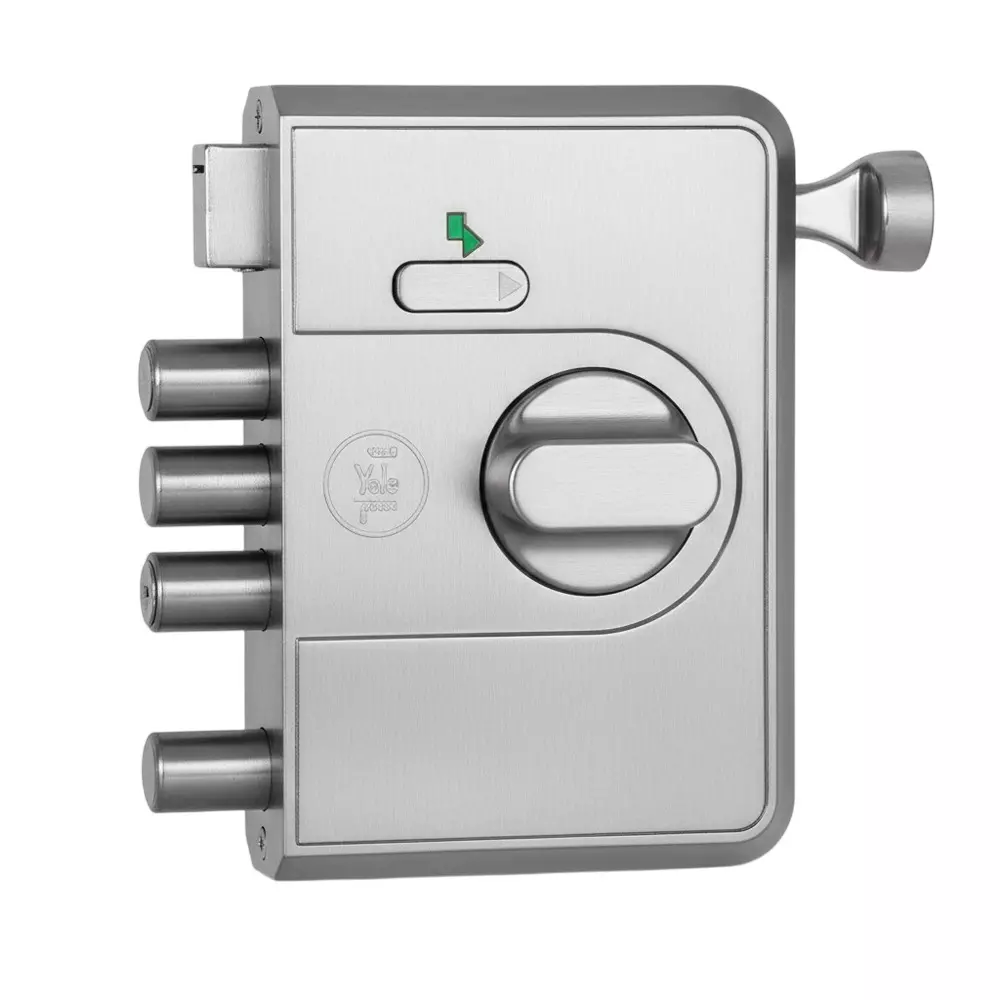 Yale Cinco CBR Rim Lock Thumbturn with Key Silver Colour Coated, CBR-500(SIL)-TT