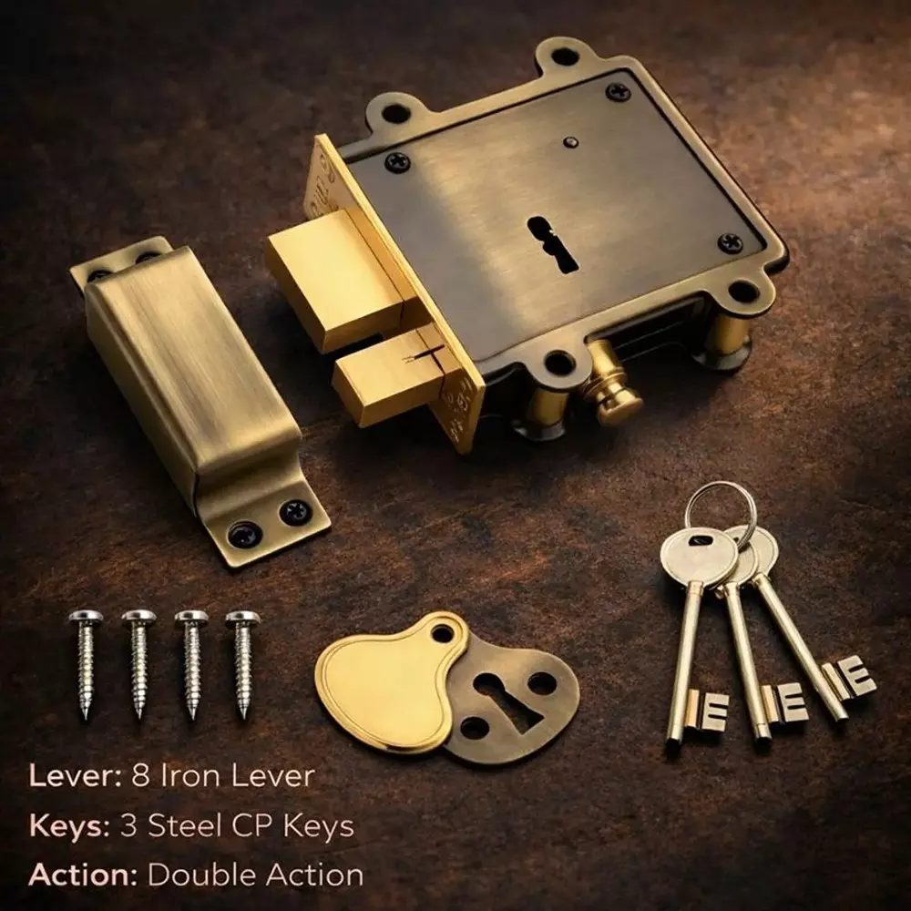 dm-locks-125-mm-8-lever-iron-main-gate-door-lock-double-antique-action-finish-mdl-6002