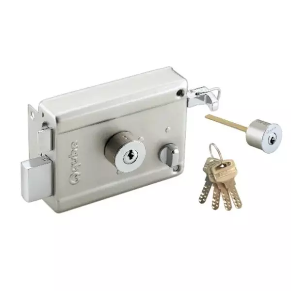 Quba Shield Lock- Both Side Key With Dimple Key SS Finish, Q 207