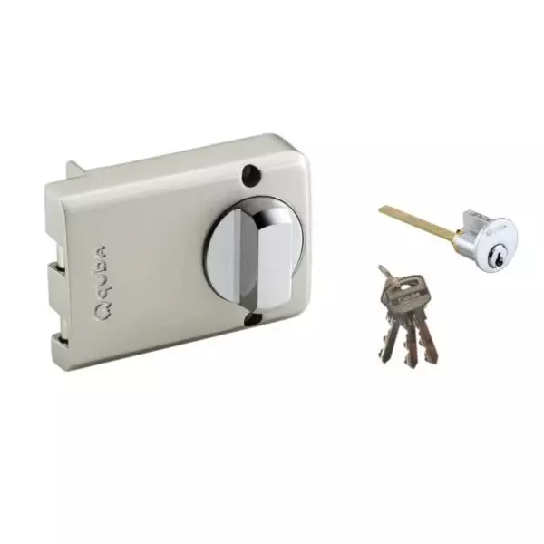 Quba Endura Vertibolt Lock- 1 Side Key / Knob With Regular Key SS Finish, Q 222