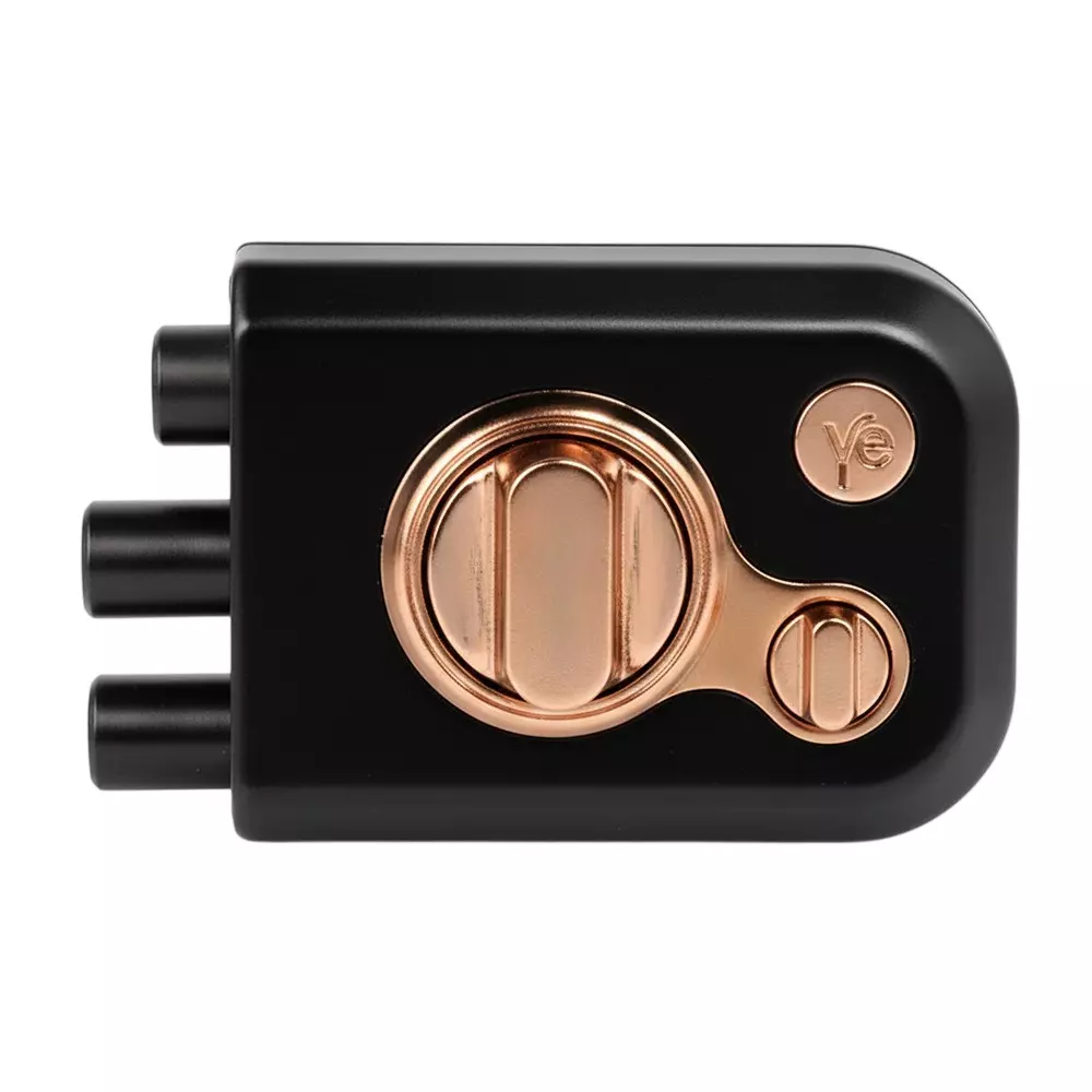 Yale Kratos Rim Lock 14 Pin Thumbturn with Key Black Matt and Rose Gold Finish 4 Dimple Key, KRT-LB-TT (BM/RG)