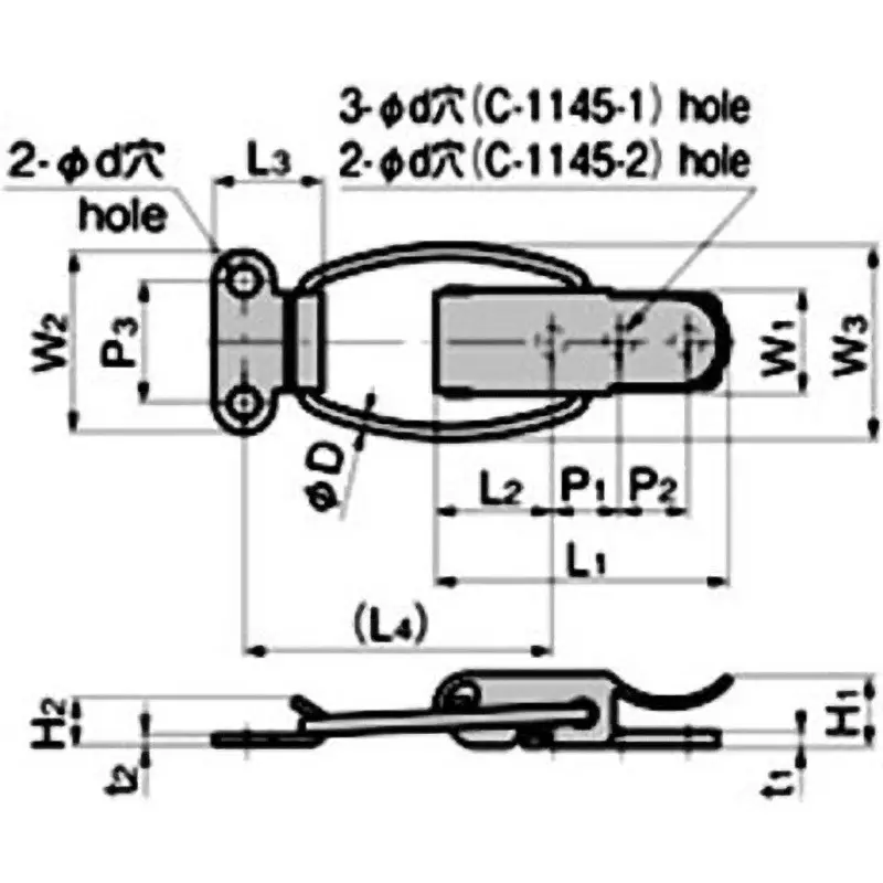 TAKIGEN Stainless Steel Spring Snap Lock Barrel Polishing, C-1145-1