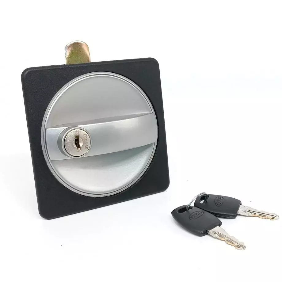 Ebco Secutek Cupboard Lock Nickel Plated Finish Metal Body for Steel Cabinet, CSQL3-SF