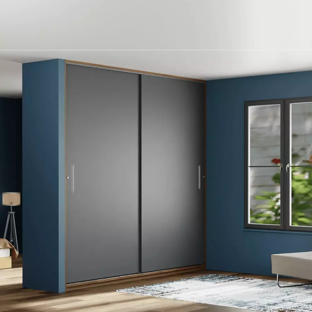 Ebco Secutek Cupboard Sliding Lock Nickel Plated Finish Metal Body for Sliding Cabinet Shutters, CSL1-25-S2 (Set of 2)