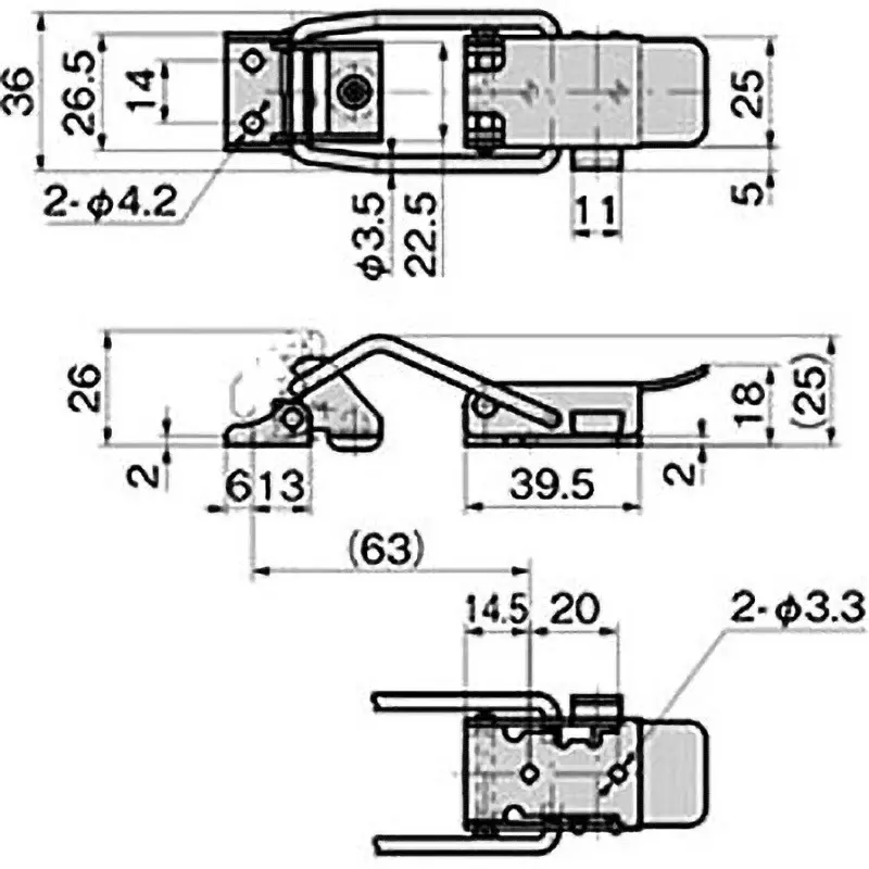 TAKIGEN Tightening Snap Lock Stainless Steel Gloss Barrel Polishing, C-1240-T-2