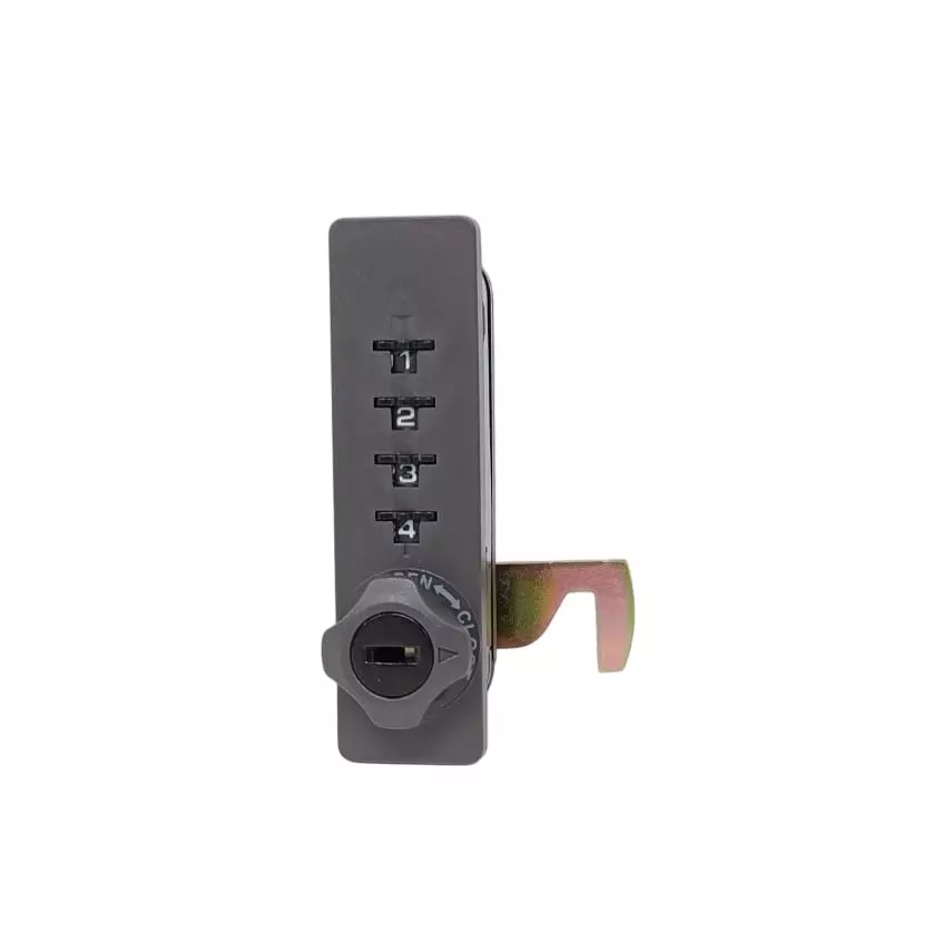 Ebco 4 Digit Combination Lock Wood Type Vertical Anthracite Finish for 16-20 mm Door Thickness