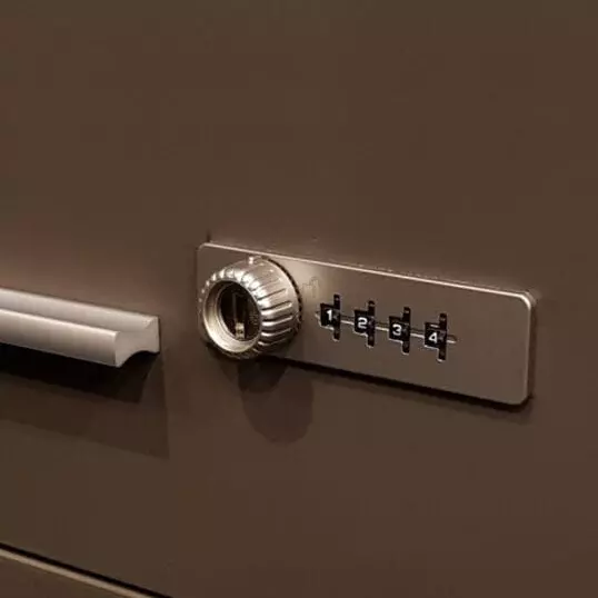 Ebco 4 Digit Combination Lock Zinc Wood Nickel Plated Finish for 16-20 mm Door Thickness, P-CLZW-20L