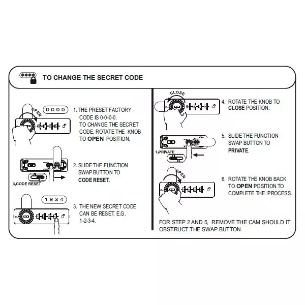 Ebco 4 Digit Combination Lock Zinc Wood Nickel Plated Finish for 16-20 mm Door Thickness, P-CLZW-20L