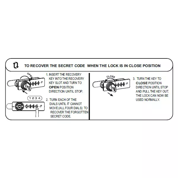 Ebco 4 Digit Combination Lock Zinc Wood Nickel Plated Finish for 16-20 mm Door Thickness, P-CLZW-20L