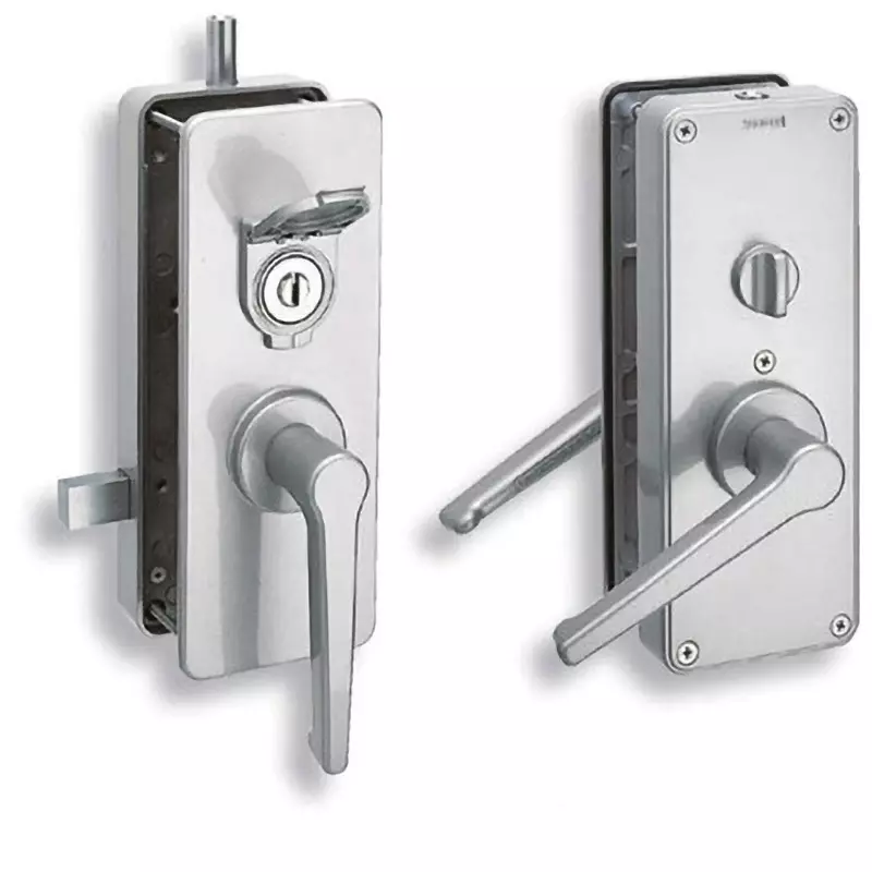 TAKIGEN Surface-Mounted Cremone Lock with Inner Handle Baking Paint Clear Finish, A-375-2A-XT-L