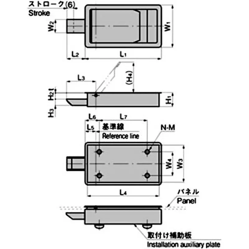 TAKIGEN Stainless Steel Flat Latch Lock, C-1177-4