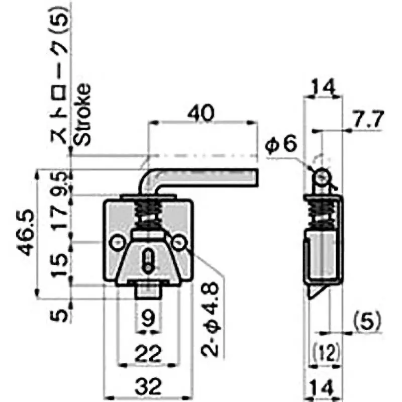 TAKIGEN Small Latch Lock, C-1379-L