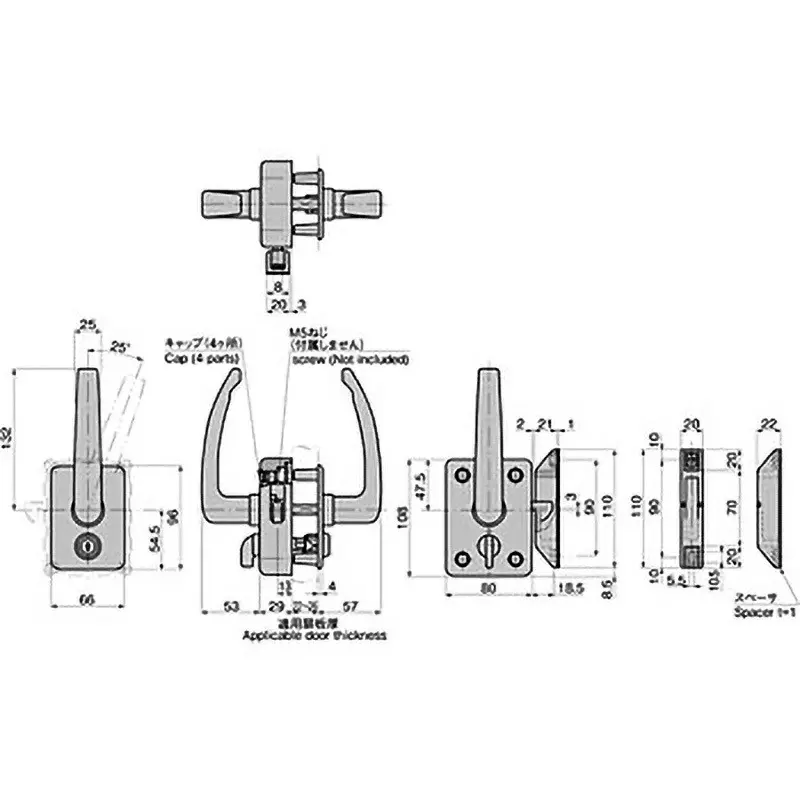 TAKIGEN Surface Sliding Door Lock Left Opening, A-353-1S-L(#T0230)-picture-13