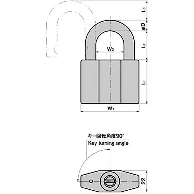 TAKIGEN Stainless Steel Large Padlock Electropolishing with 2 Keys