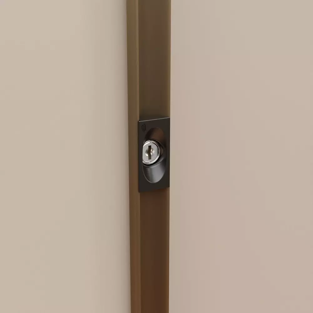 Ebco Premium Walk In Sliding Push Lock Aluminium Brushed Gold Finish and 50 x 24 mm Size, P-WSPL-AL