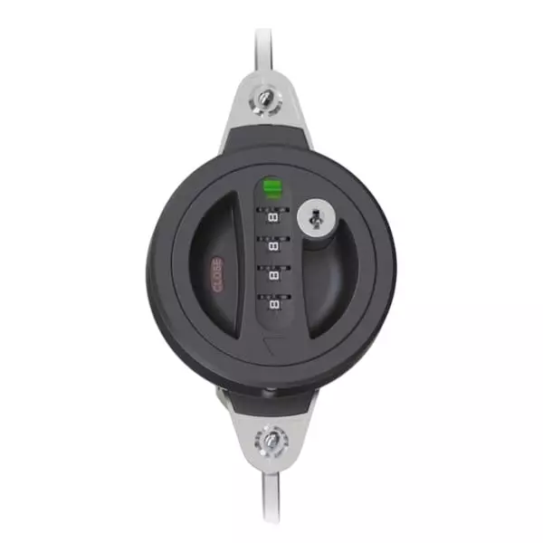 Ebco 4 Digit Combination Lock 2 Point Inset with Rod Black Finish for 16-20 mm Door Thickness Wardrobe, P-CLWL2-20