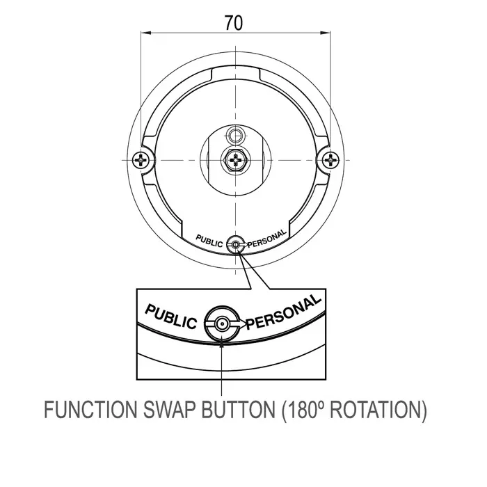 Ebco 4 Digit Combination Lock 2 Point Inset with Rod Black Finish for 16-20 mm Door Thickness Wardrobe, P-CLWL2-20