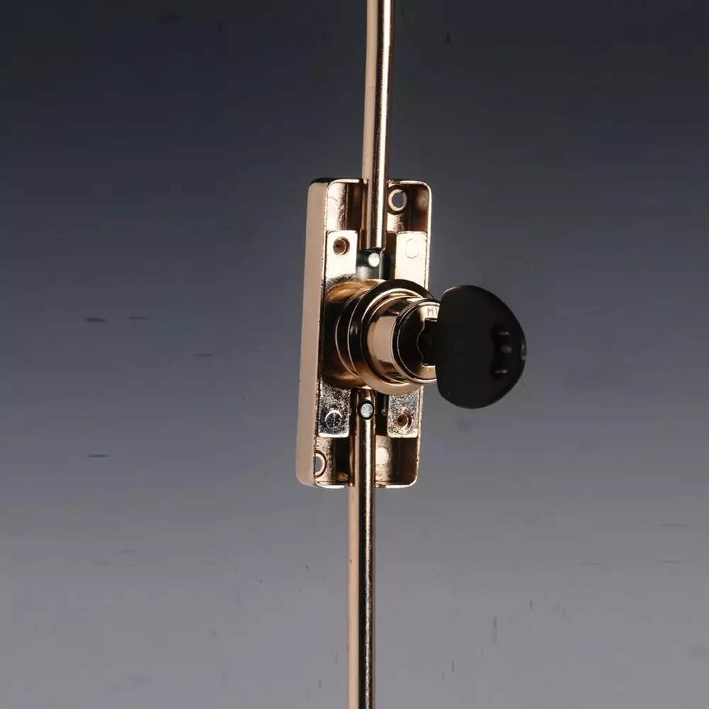 Ebco Premium Wardrobe Lock 2 Point Inset 22 mm Nickel Plated Finish and 19 mm Cutout, P-WL2-22-I