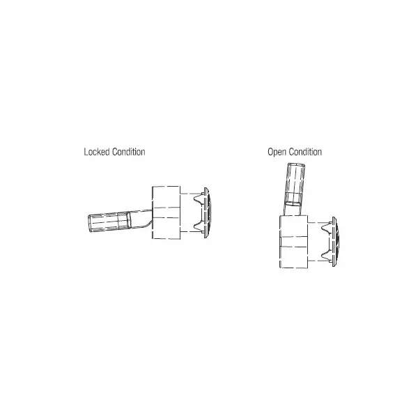 Ebco Premium Sliding Wardrobe Lock Nickel Plated Finish and Size 25 mm, P-WLS1-25