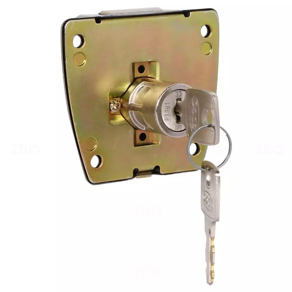 Ebco Securite Cupboard Lock with Brass Key Brushed Steel Finish and Size 35mm, P-SRC-35B