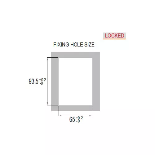 Ebco 4 Digit Combination Lock Black Finish and 65x93.5 mm Cutout for Steel Cupboard, P-CLSC-4