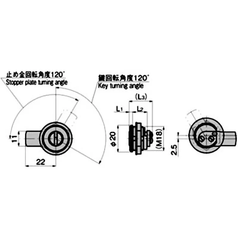 TAKIGEN Personal Coin Lock Mini Chrome Plating 52 g, C-89-2(#420)