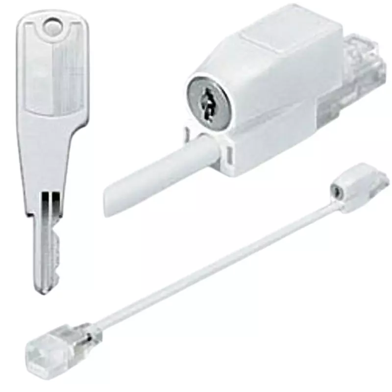 TAKIGEN Security Key Patch Cord Adapter with 2 Keys, CP-448-3(#111T) W/2