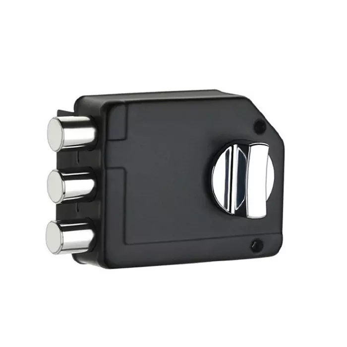 Contesa Tribolt Lock Z Black Finish Metal Body Manual Operated for Residential Security Doors, PTB005ZB