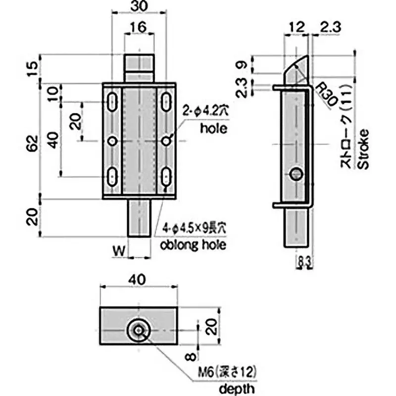 TAKIGEN Latch Lock for Rod, C-40-R