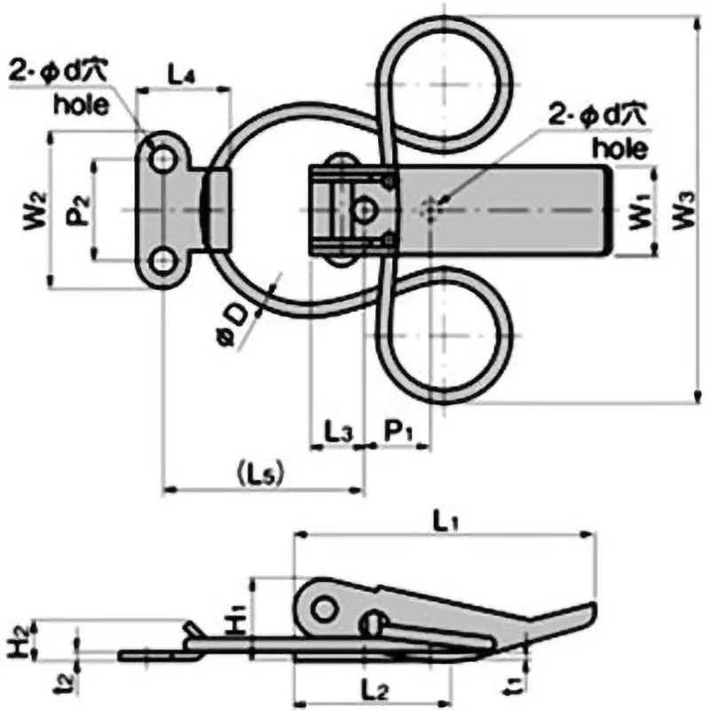 TAKIGEN Stainless Steel Spring Snap Lock Barrel Polishing, C-1149-2