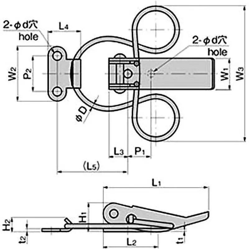 TAKIGEN Stainless Steel Spring Snap Lock Barrel Polishing, C-1149-1