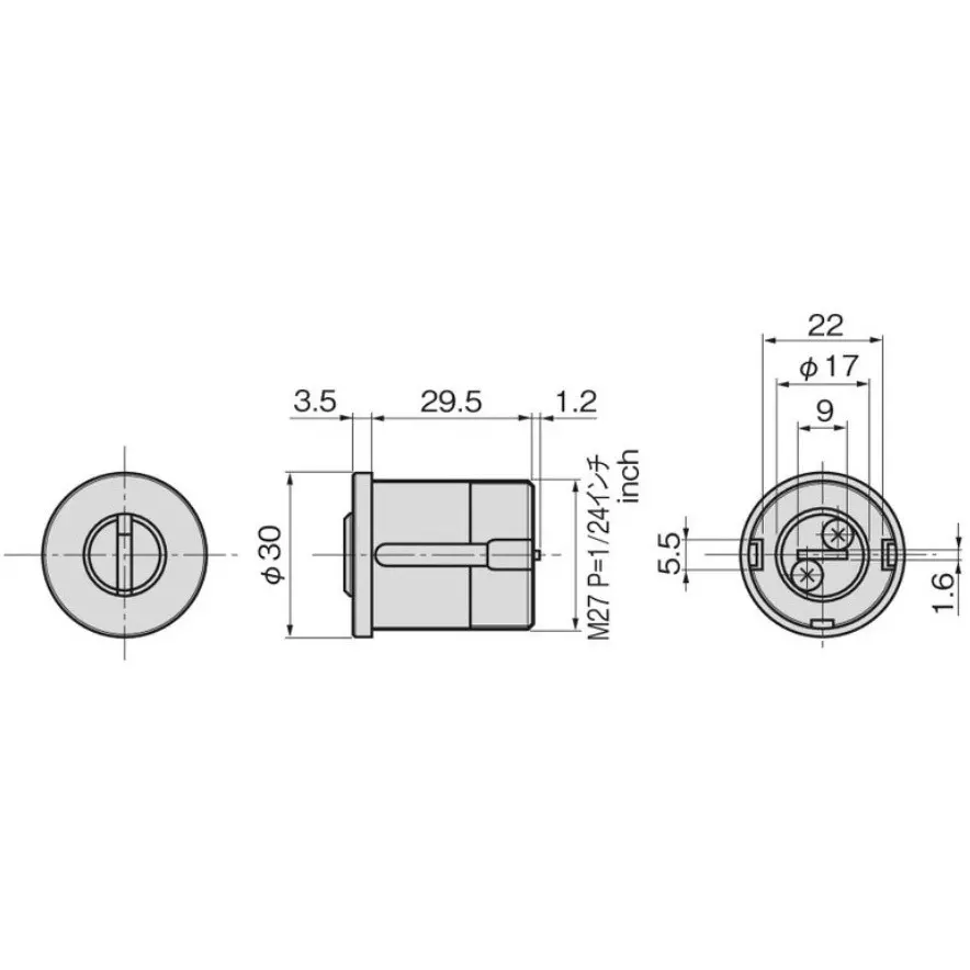 TAKIGEN D-Type Cylinder Lock, C-375-D Different Key