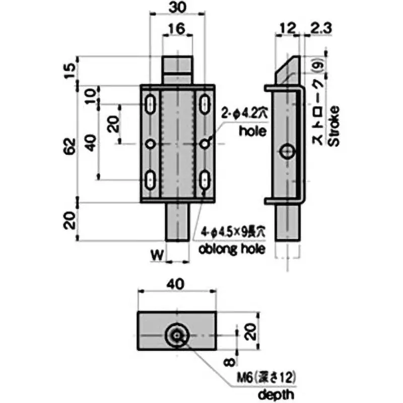 TAKIGEN Latch Lock for Stainless Steel Rod, C-1040