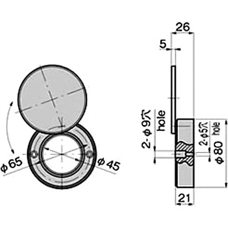 TAKIGEN Cylinder Lock Cap, C-135-10