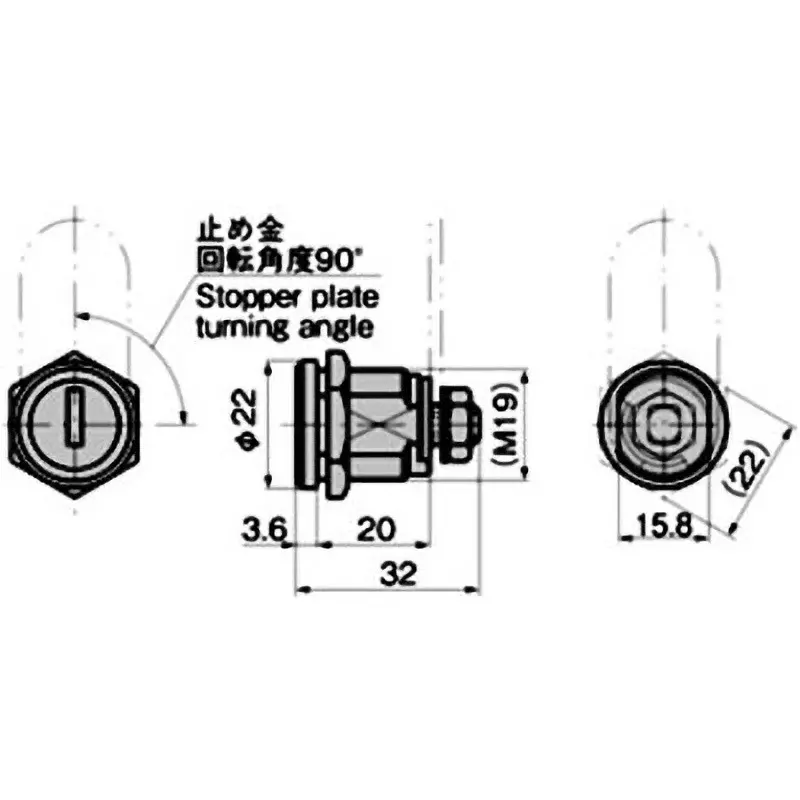 TAKIGEN Cam Lock Zinc Alloy with 2 Keys and Clasp, C-334(#300)