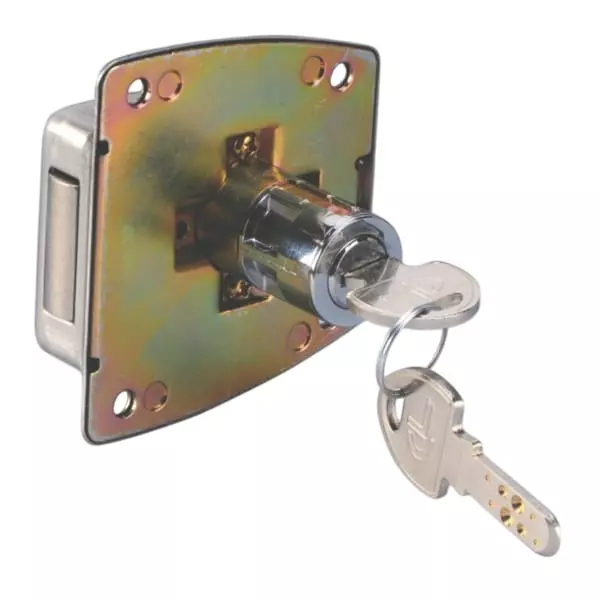 Ebco Securite Cupboard Lock with Dimple Keys Brushed Steel Finish and Size 20 mm, P-SRC-20D