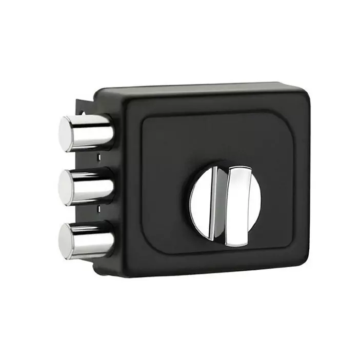 Contesa Tribolt Lock Z Black Finish Metal Body Manual Operated for Residential Security Doors, TB001ZB