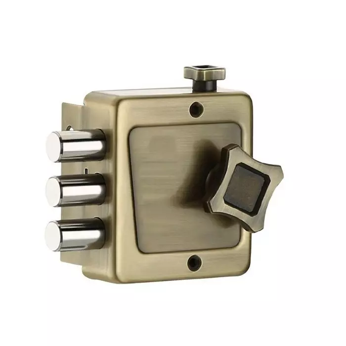 Contesa Dead Lock Antique Brass Finish Metal Body Manual Operated for Residential Security Doors, DL003AB