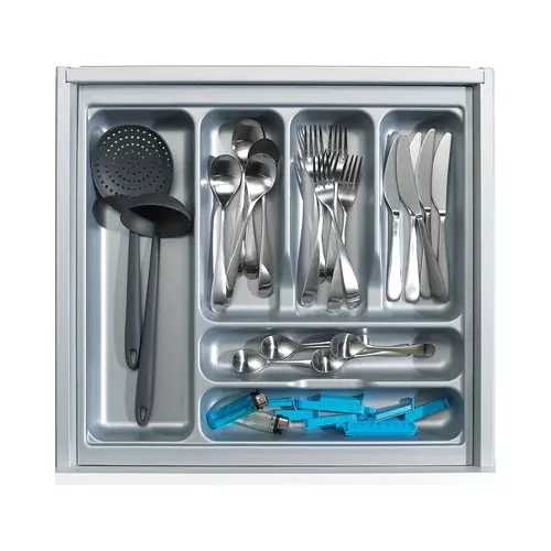 Hettich 401-450 mm Size PVC Silver Matt Finish Orga Tray for Home & Office, 9194935