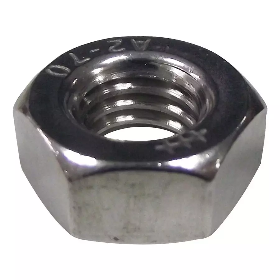 DURATOOL Full Nut, Stainless Steel, M10, Pk50, M10 STAINLESS FULL N (Pack of 50)
