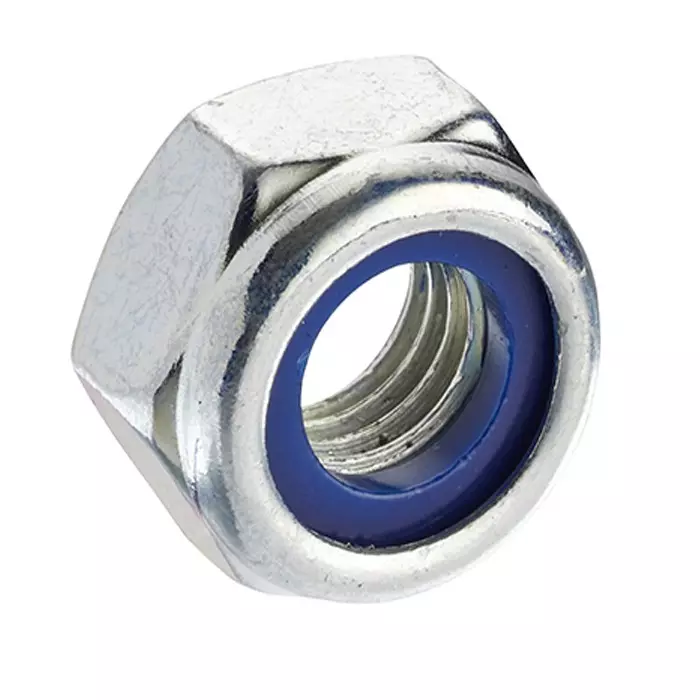 RS PRO Hex Nut Nylon Insert Steel Bright Zinc M27, 2874163 (Pack of 5)