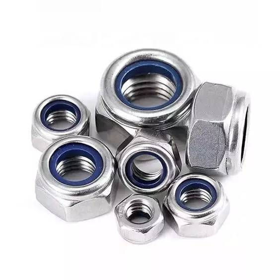 GENERIC 4 mm Hex Lock Nuts Stainless Steel Nylon Collar (Pack of 25 Pcs)