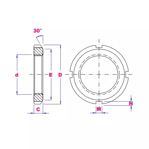 varuna-hm-series-locking-nut-250x4-mm-thread-round-steel-hm--50-pack-of-5