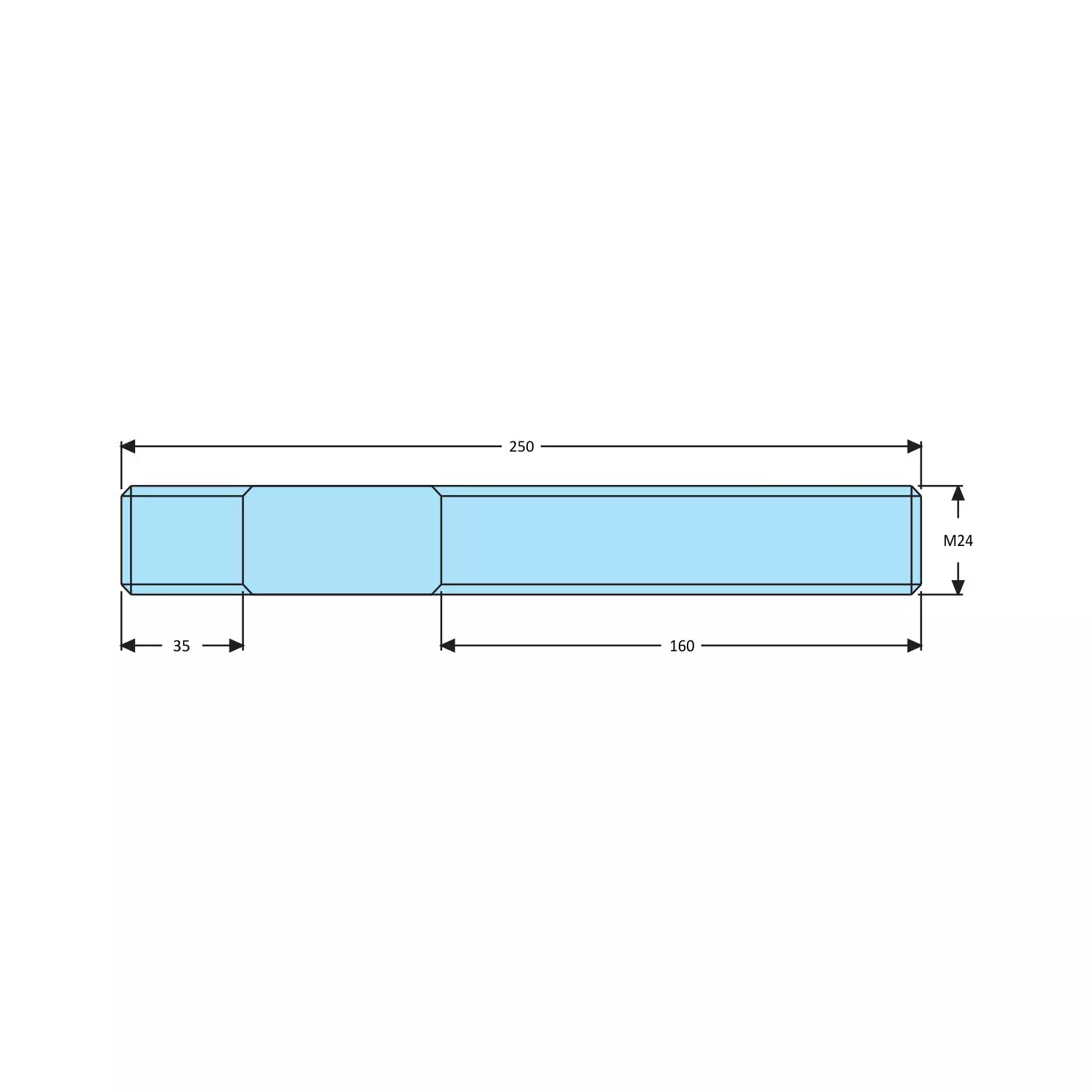 STEEL-SMITH Studs for T-Nuts DCS-24250