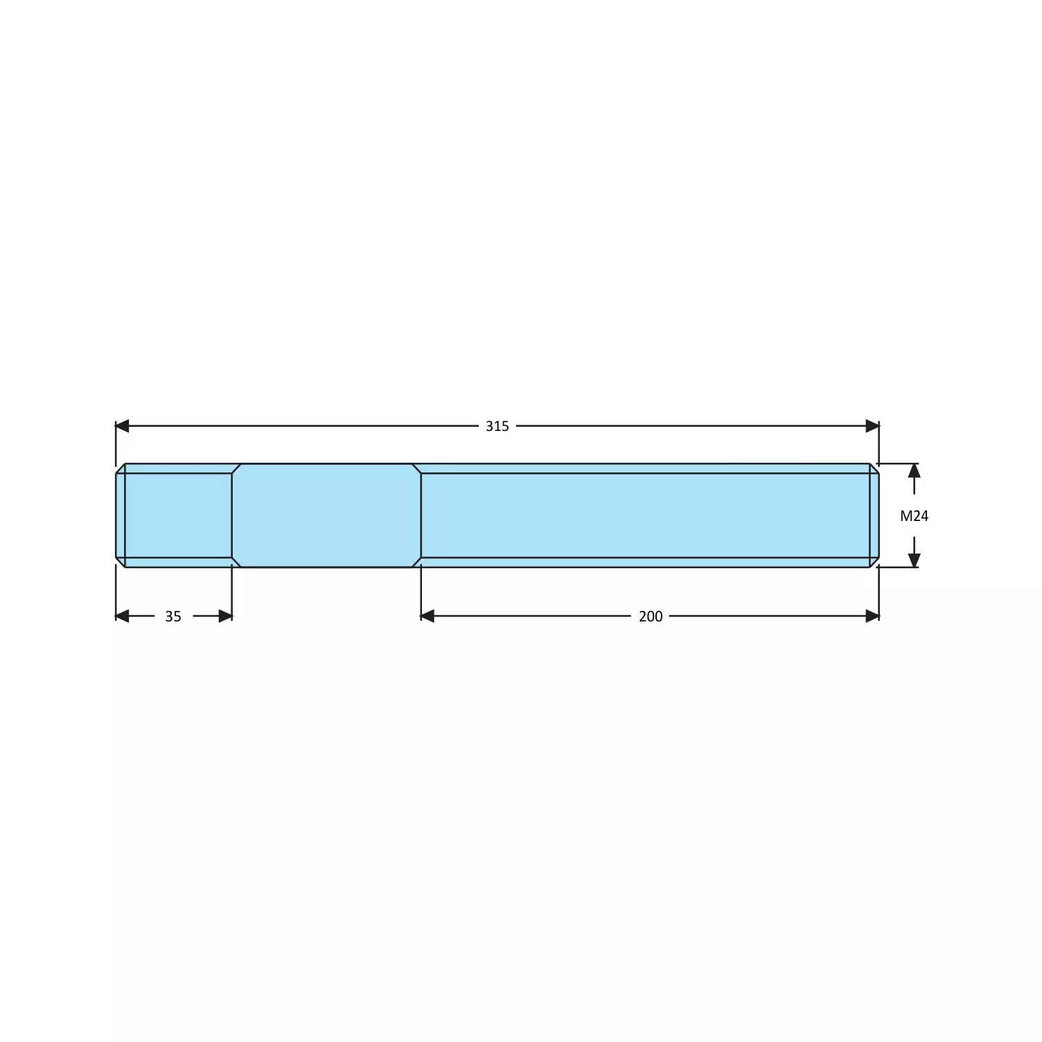 STEEL-SMITH Studs for T-Nuts DCS-24315