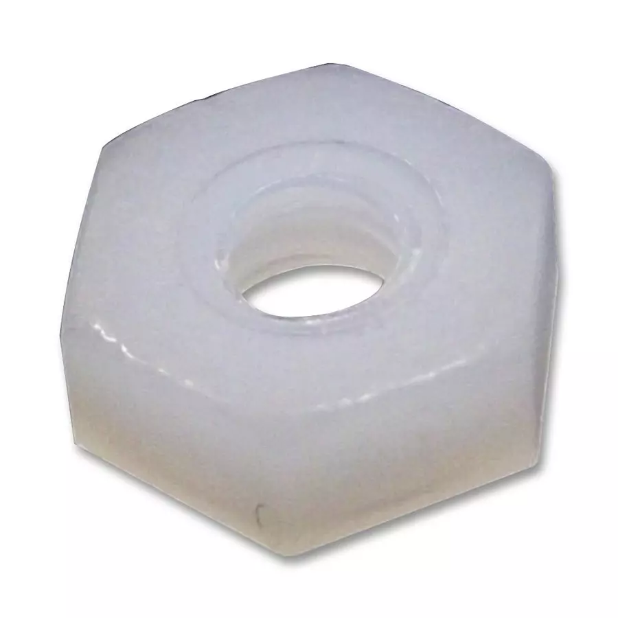 TR FASTENINGS HEX NUT, 4-40 UNC, NYLON 6.6, NATURAL, TRNH-440 (Pack of 100 Pcs)
