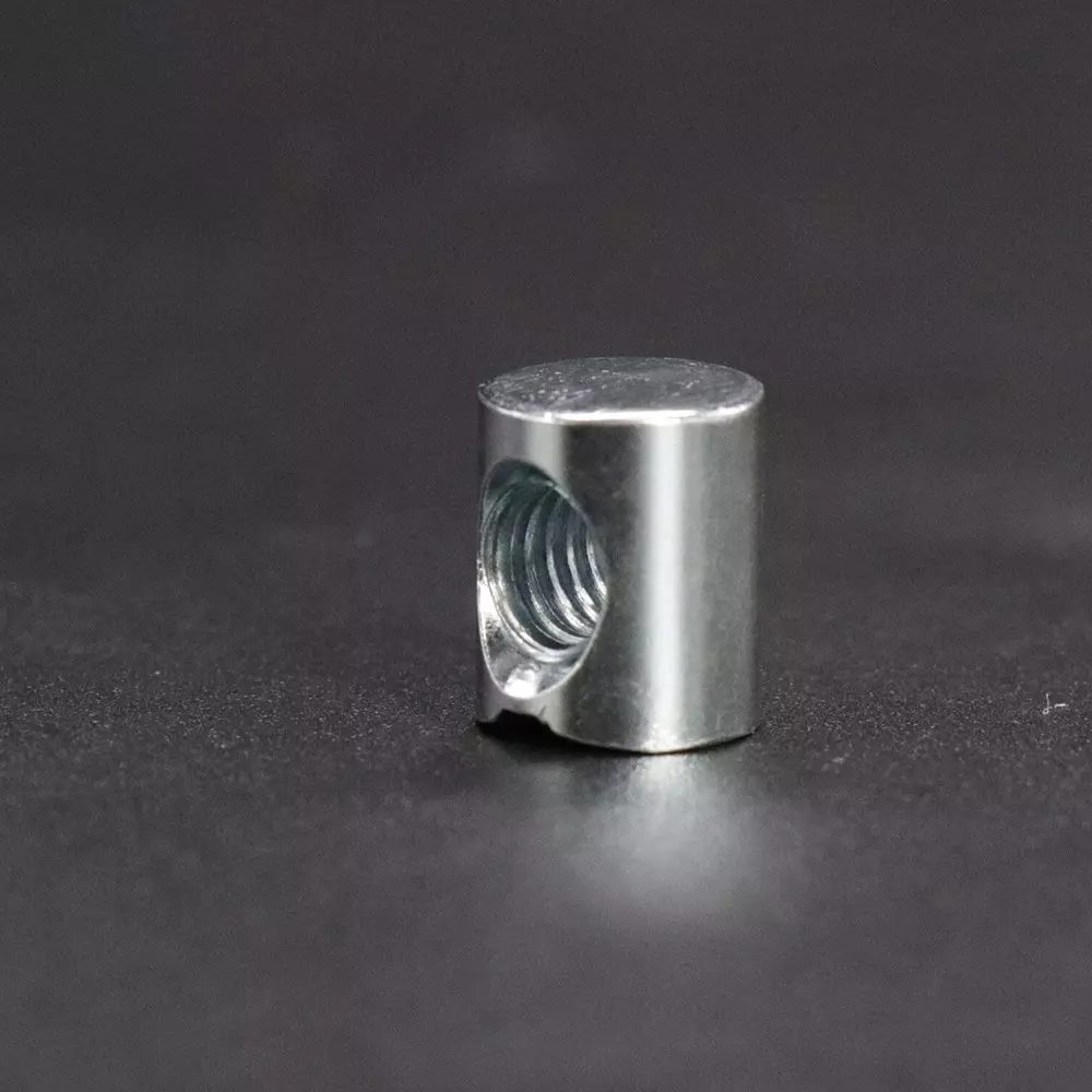 Ebco Barrel Nut Zinc White Finish, Size M6 x 12 mm for Assembling Furniture, BN612-I (Pack of 500)