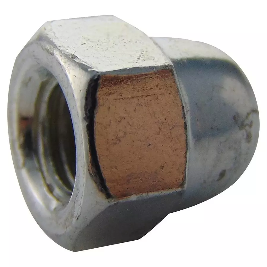 TR FASTENINGS DOME NUT, BZP, M6, PK100, M6- DNST-Z100- (Pack of 100 Pcs)