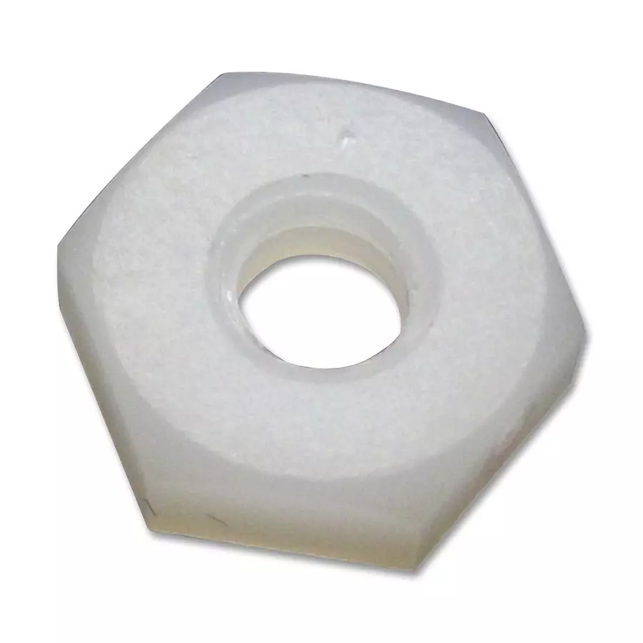TR FASTENINGS HEX NUT, 6-32 UNC, NYLON 6.6, NATURAL, TRNH-632 (Pack of 100 Pcs)